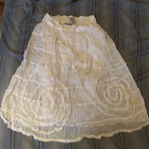 White Ruffle Skirt